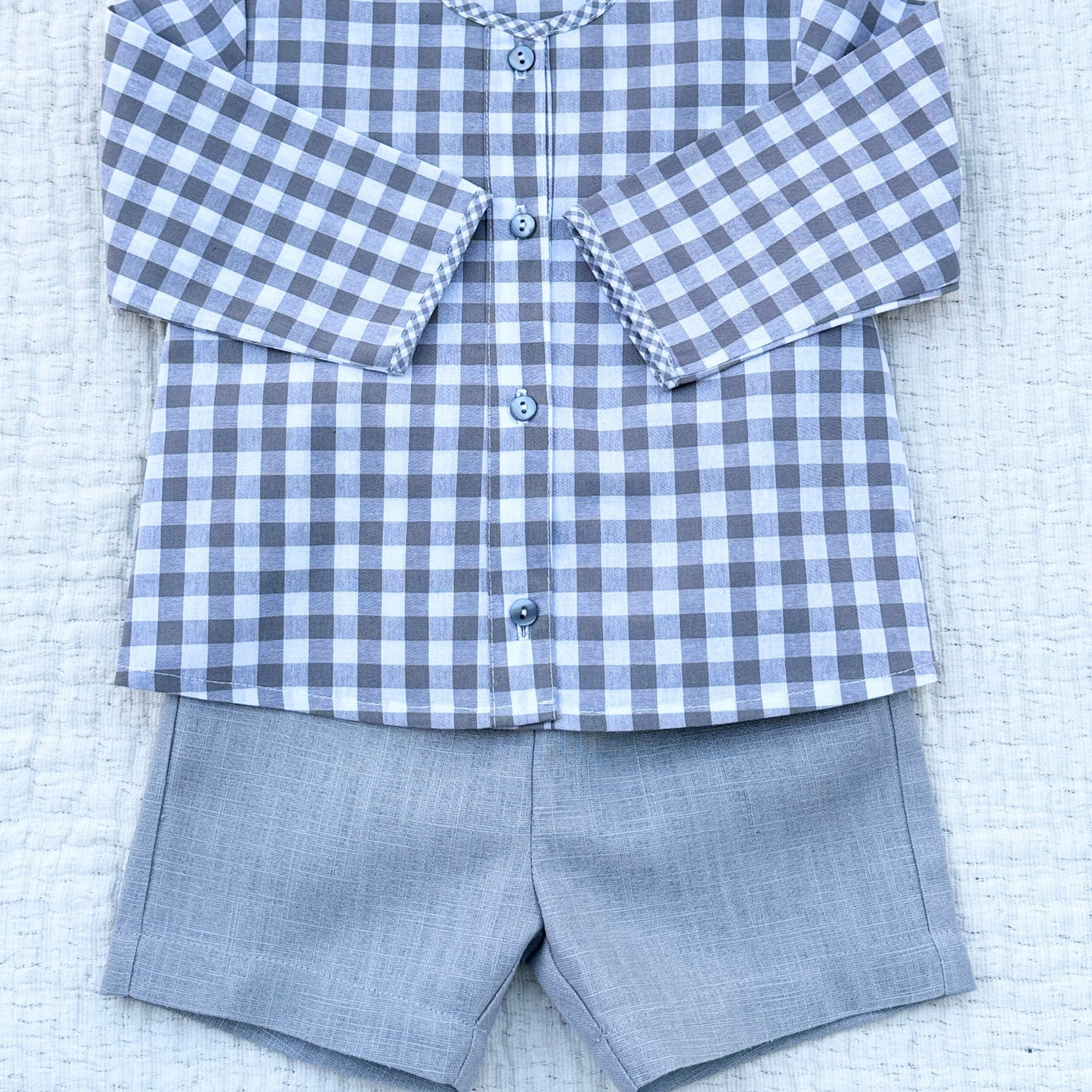 Short en lin - Gris