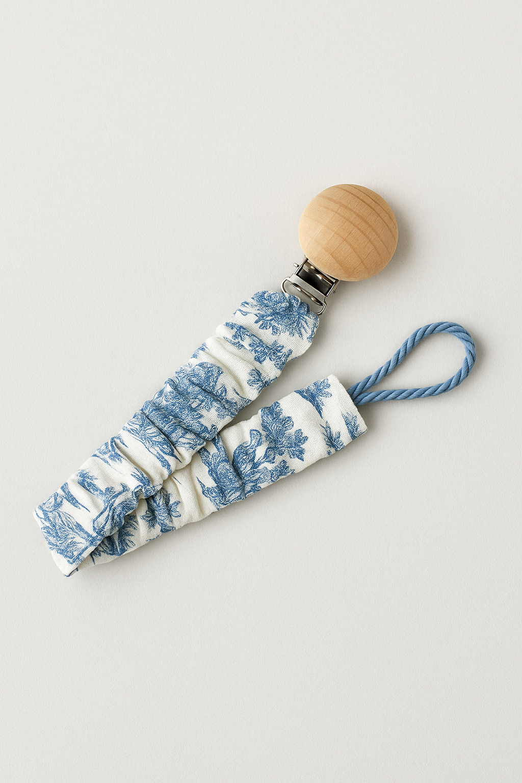 Attache-tétine - Toile de jouy