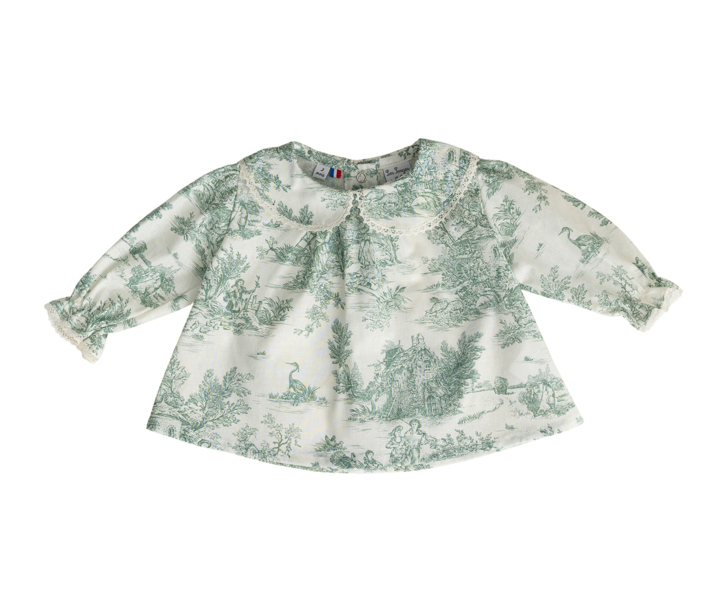 Blouse Céleste - col Claudine - Prairie