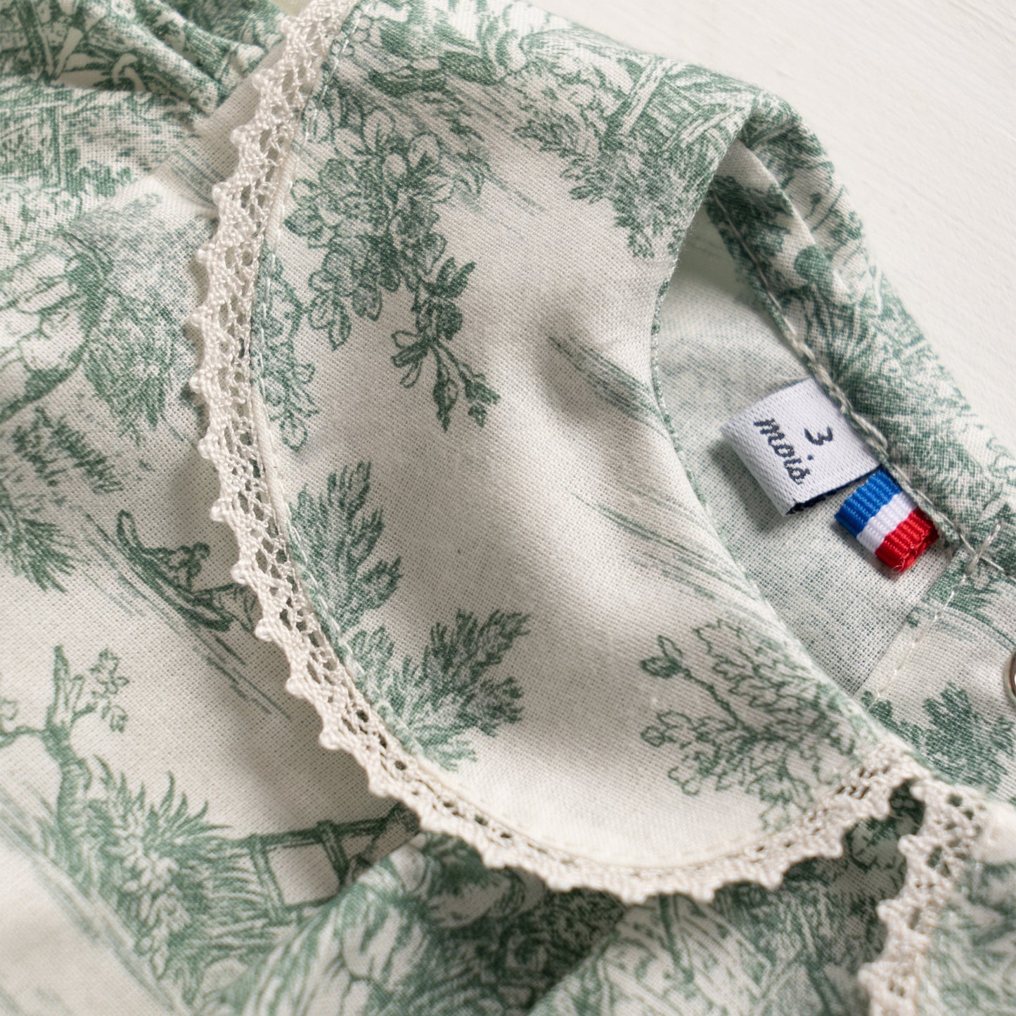 Blouse Céleste - col Claudine - Prairie