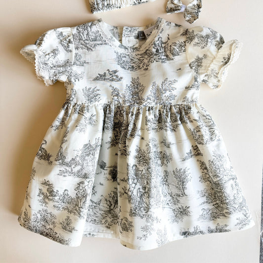 Robe Céleste Grise - manches courtes