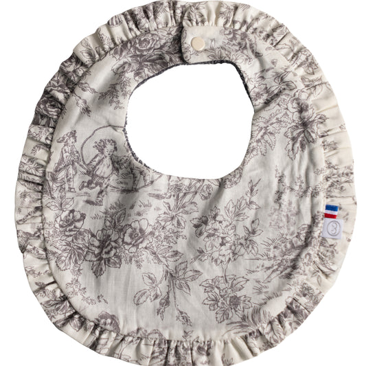 Bavoir Signature froufrou - Gris