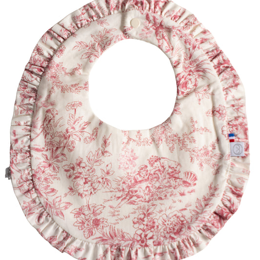 Bavoir Signature froufrou - Rose