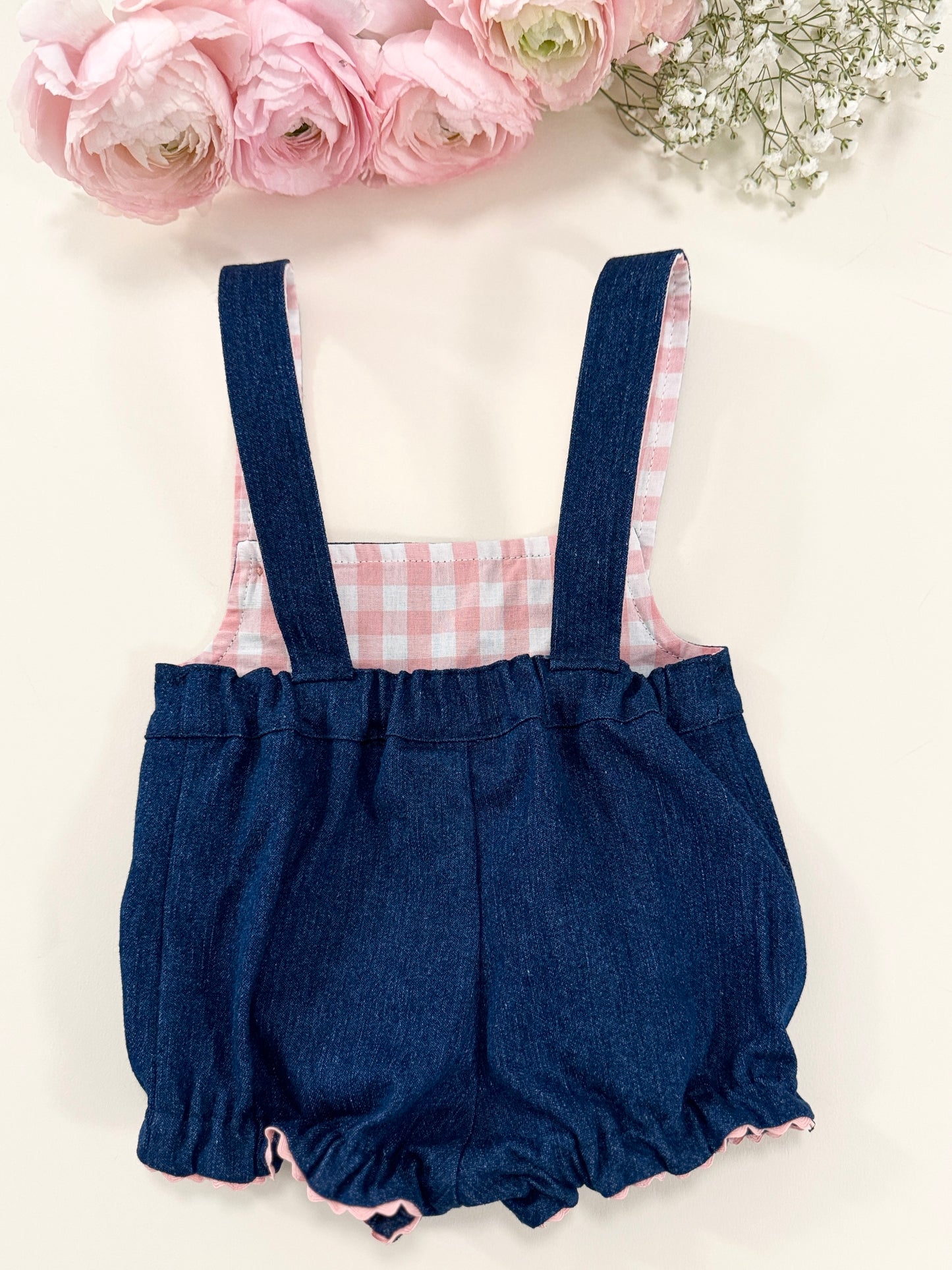 Combiblooms en jean et carreaux