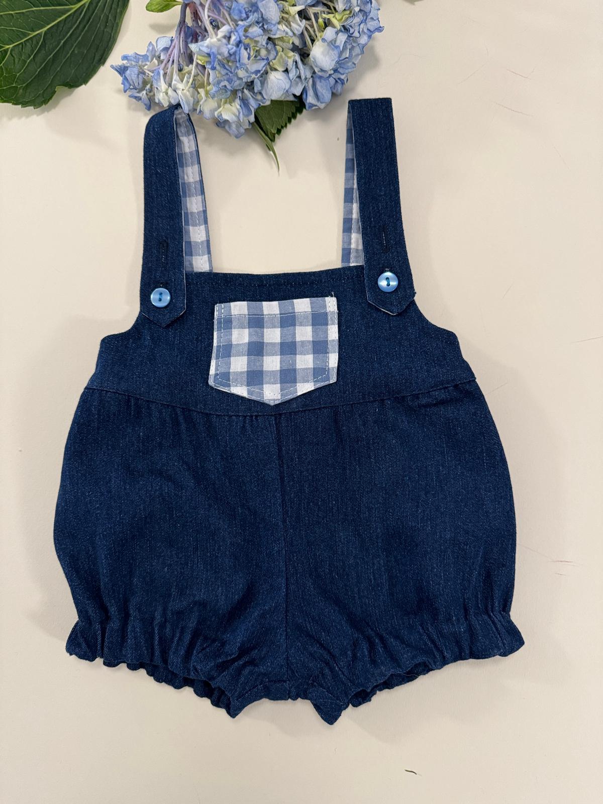 Combiblooms en jean et carreaux