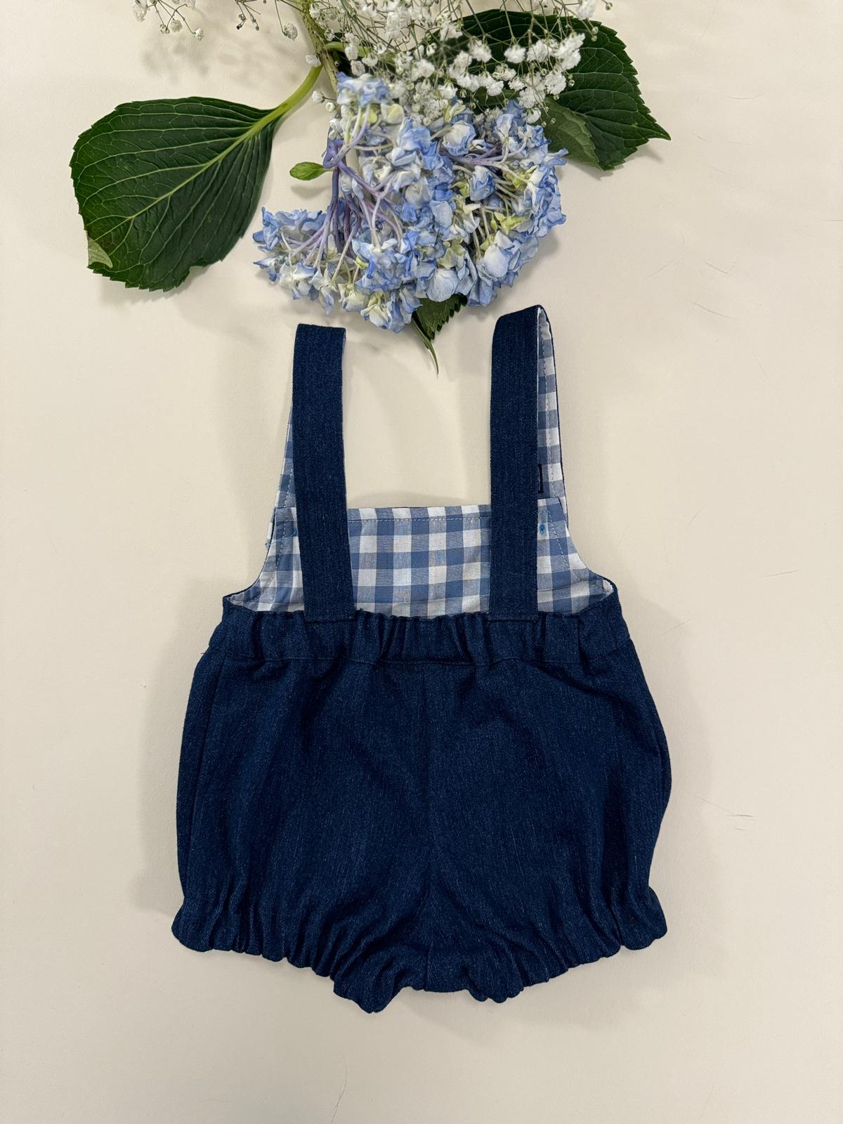 Combiblooms en jean et carreaux