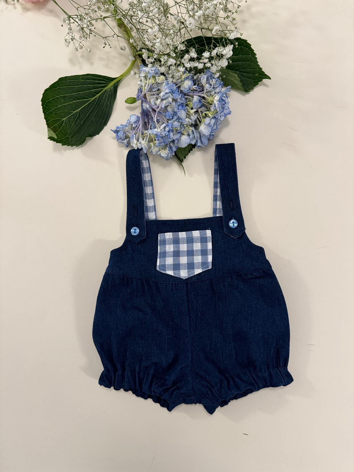 Combiblooms en jean et carreaux