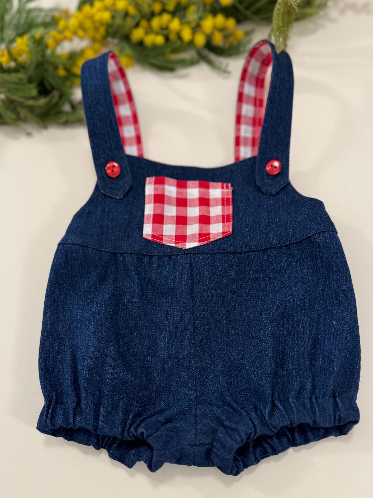 Combiblooms en jean et carreaux