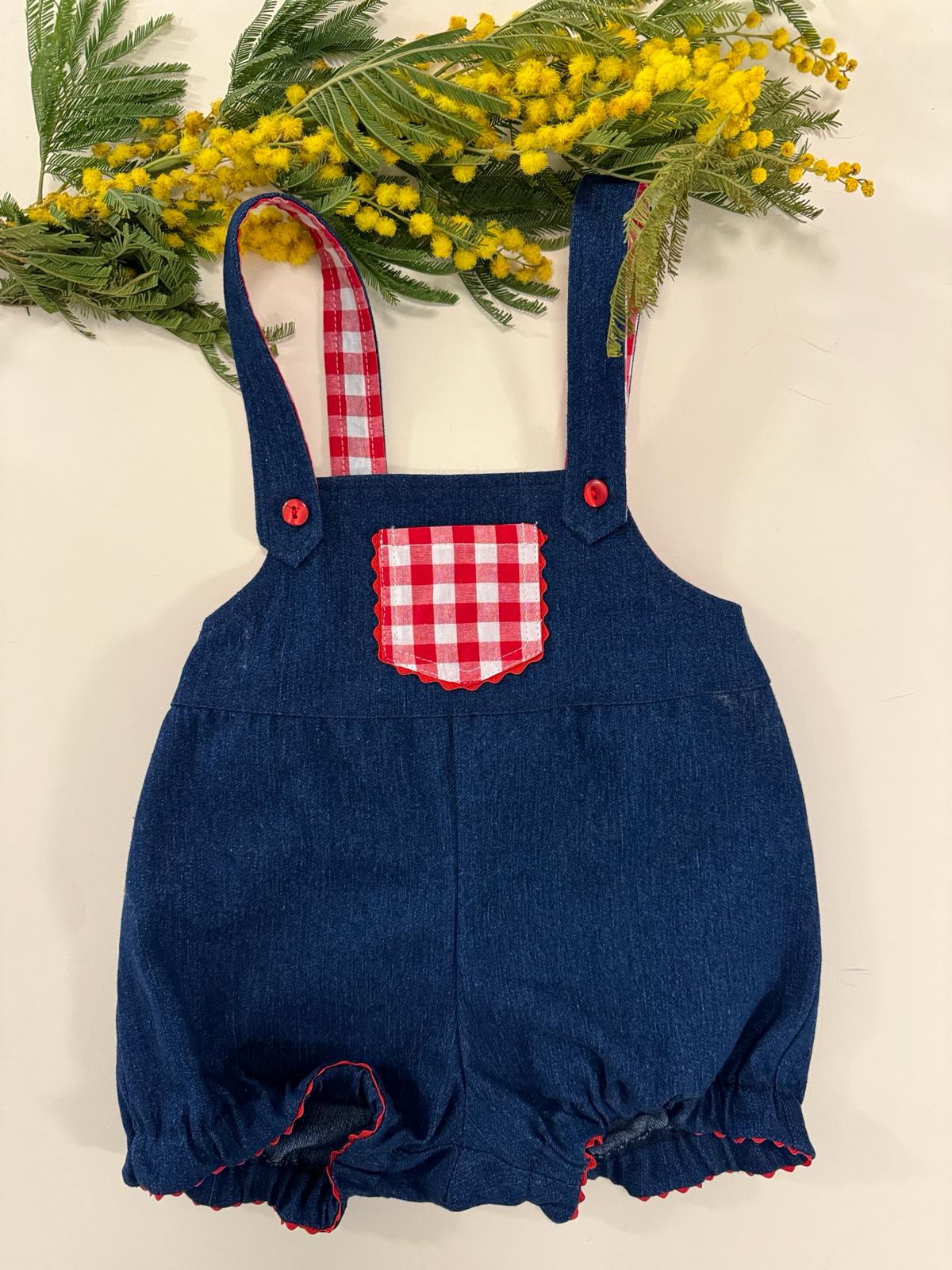 Combiblooms en jean et carreaux