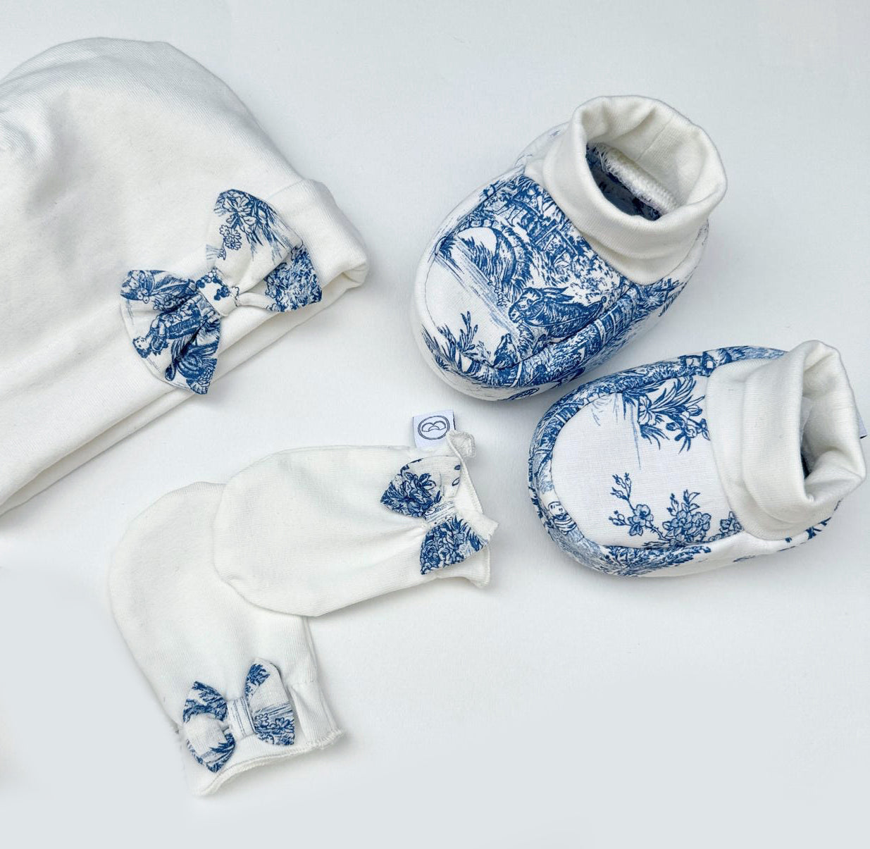 Trousseau de naissance - Floral Bleu